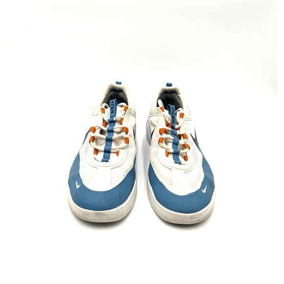 Nike SB Nyjah Free 2 Mens Size 11 BV2078-402 White Dutch Blue Orange - Picture 6 of 8